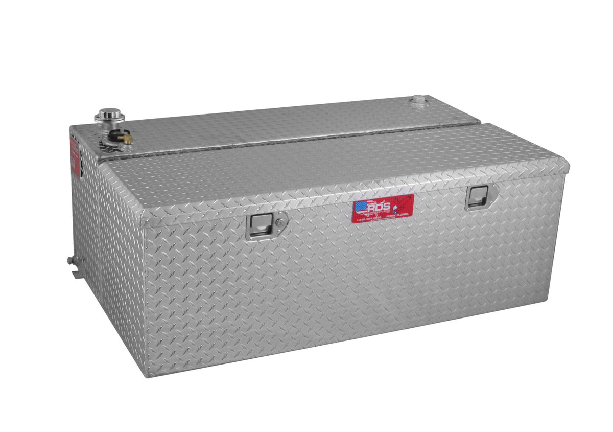 RDS 48-Gallon Aluminum Transfer Tank and Toolbox Combo - 50-in x 30-in x 18-in - 72774