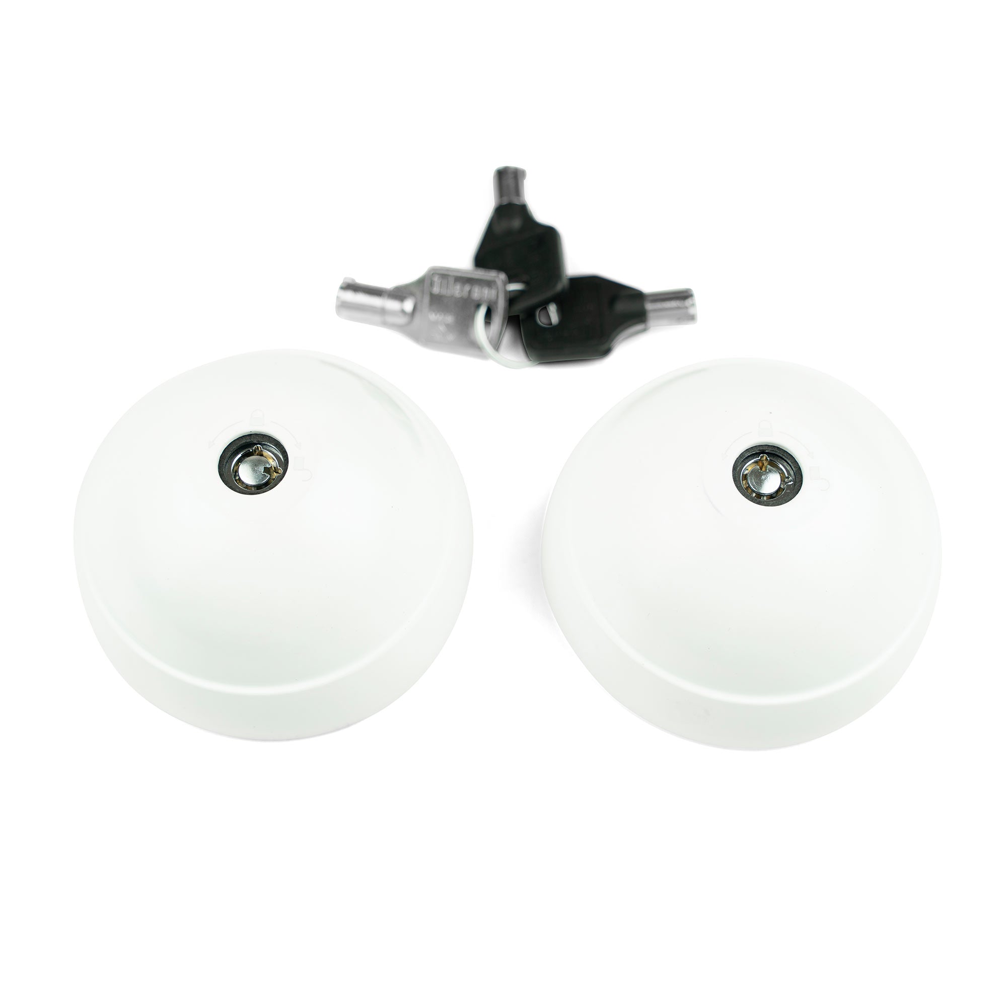 Meroni UFO2 Van Door Lock ME8092 – Pin Tumbler, Nickle Matt Finish, Made In Italy (w/ 2 Keys & Hardware)