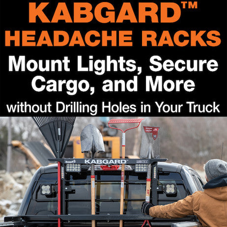Buyers Products 71-in Kabgard Heavy-Duty Steel Pickup Truck Headache Rack Bundle with Standard Mounting Brackets - 85204
