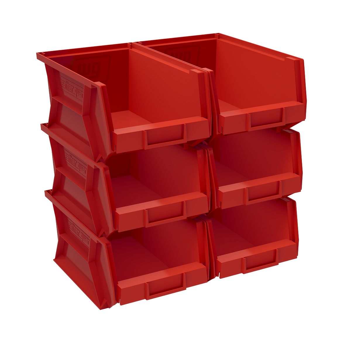 Weather Guard Storage Bins - 7.8-in W x 15.4-in D x 6-in H (6 pack)