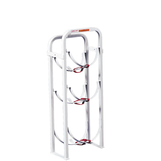 Refrigerant Tank Rack - 3 Tier - 2 x 30lbs, 1 x 50lbs, 15.5" W x 40" H x 8" D