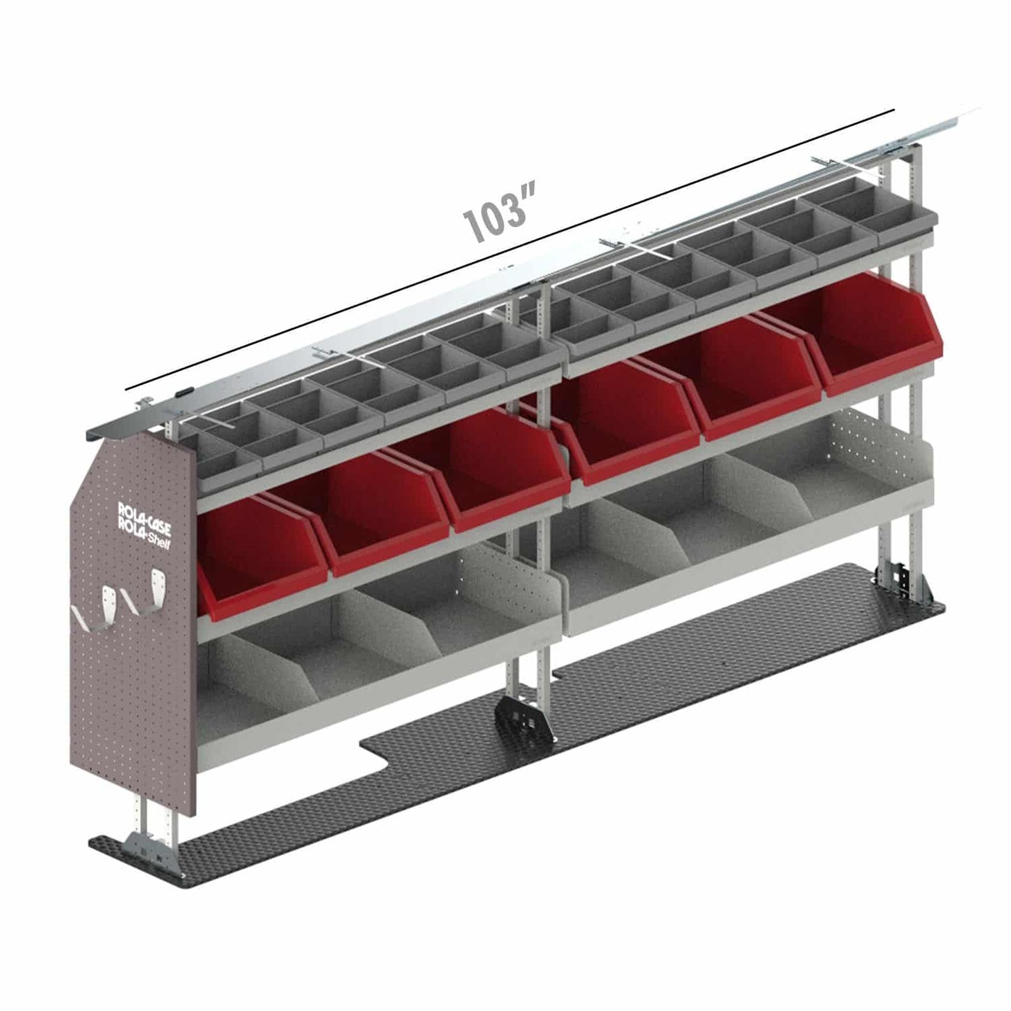 Rola-Case America's Most Popular Bin Package for Ford Transit - 148-in WB - Low Roof
