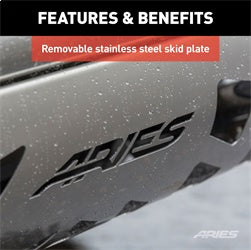ARIES 3-in Black Steel Bull Bar for Chevrolet/GMC Sierra 1500 Limited, Silverado/Sierra 1500 Double Cab (2019-2024) - B35-4017
