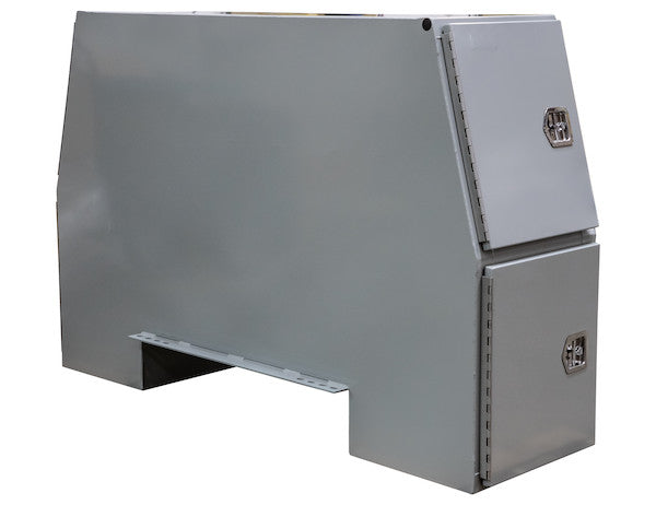 Buyers Products 85-in x 55-in x 24-in Offset Floor Primed Steel Backpack Truck Box - 9.1-In Offset - BP855524P