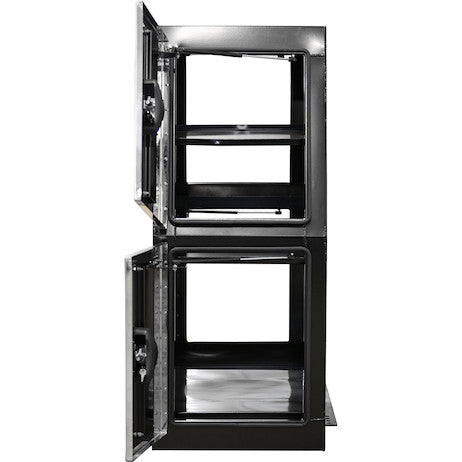 Buyers Products 85-in x 59-in x 24-in Flat Floor Black Steel Backpack Truck Box with Stainless Steel Doors - BP855924BSST