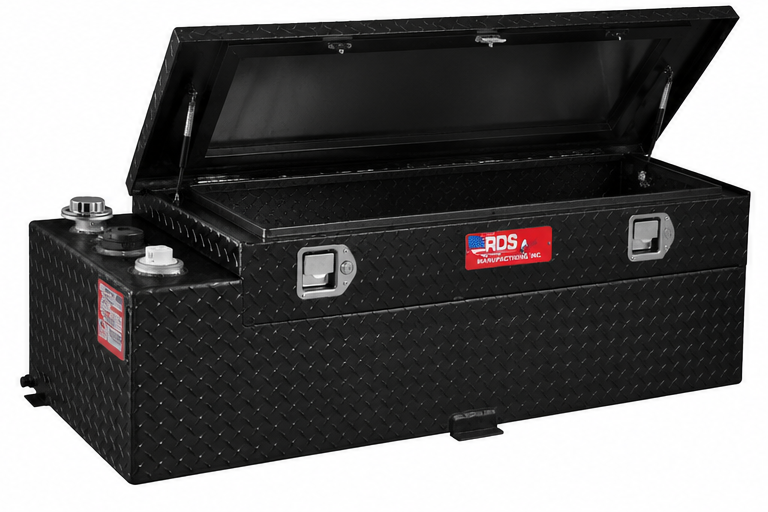 RDS 50-Gallon Powder Coat Aluminum Transfer Tank and Toolbox Combo - 48-in x 20-in x 19-in - 74026PC