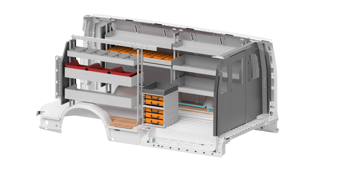Rola-Case Electrical Bin Package for Chevy/GMC Express/Savana - 155-in WB