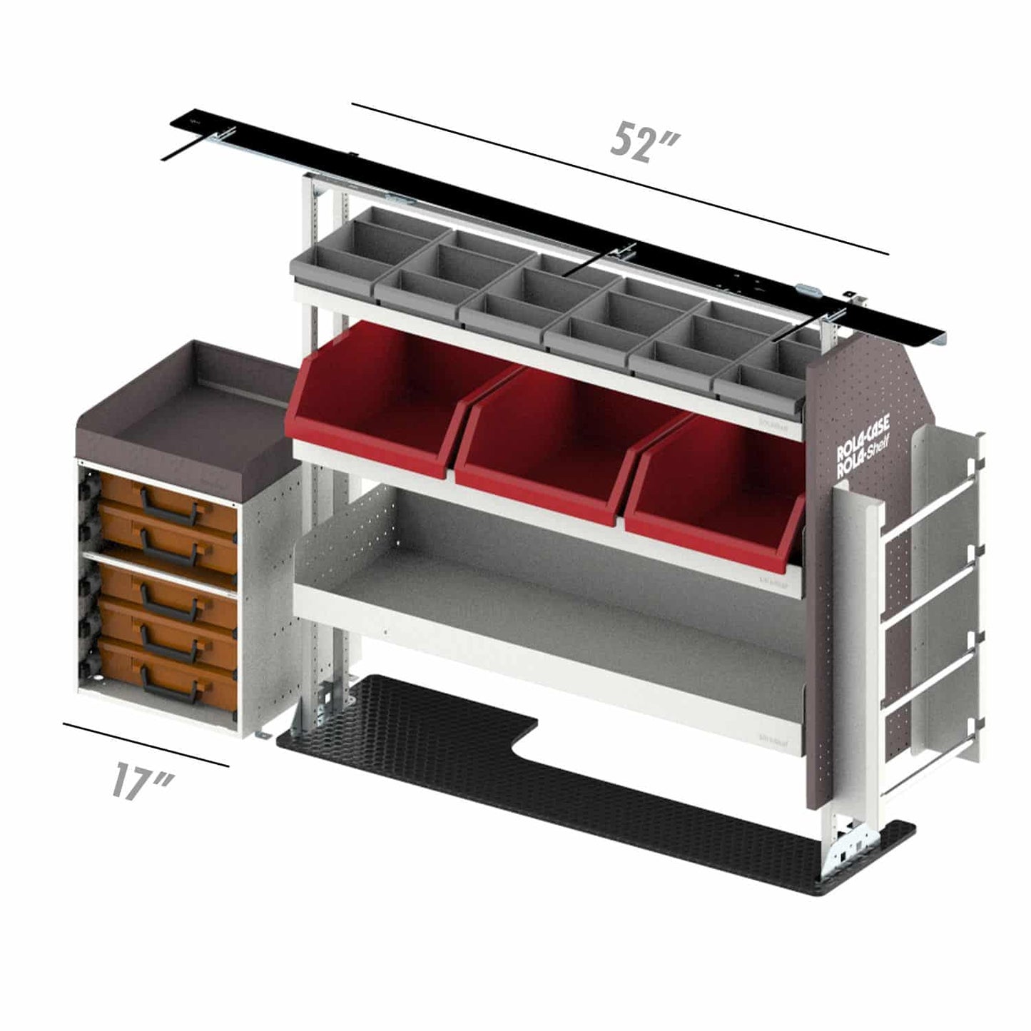 Rola-Case Electrical Bin Package for Ford Transit - 148-in WB - Low Roof