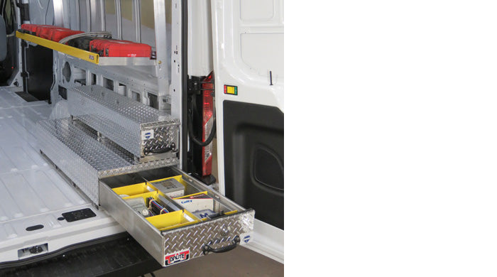 BedSafe Aluminum Floor Drawers - Drawer Width: 30-in | Drawer Length: 24-in | Drawer Height: 9.5-in | Color: Textured Black