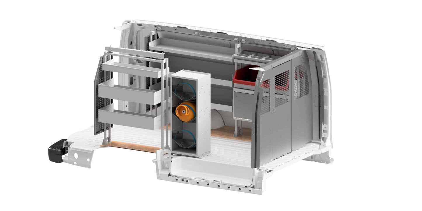 Rola-Case HVAC Bin Package for Chevy/GMC Express/Savana - 135-in WB