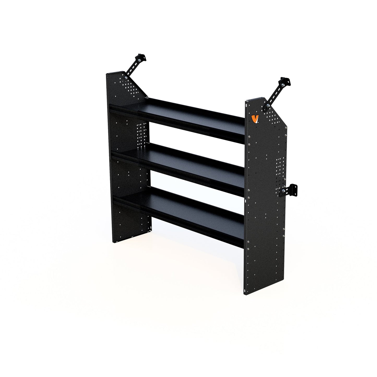 Vantech Aluminum Adjustable 3 Shelf Unit - 48-in W x 48-in H x 18-in D - Black