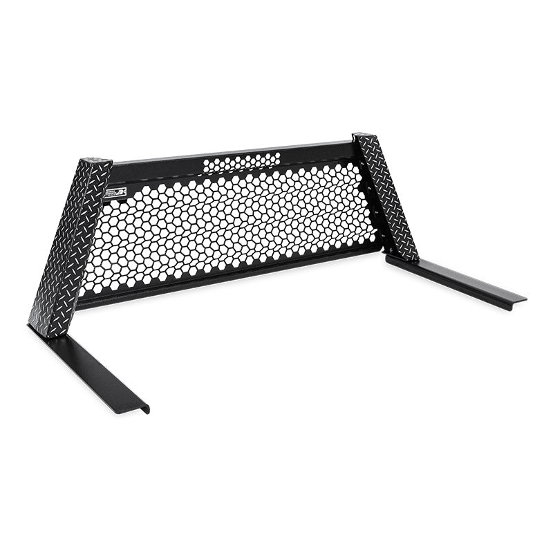 Highway Products Honeycomb Headache Rack Full Wave, Leopard Upright, Smooth Black Center, Size 5 - 4021-002-BK62S