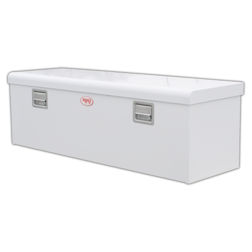 RKI 54-in Chest Truck Tool Box M-Series Single Lid Floor Mount - White Steel - M54-1NM