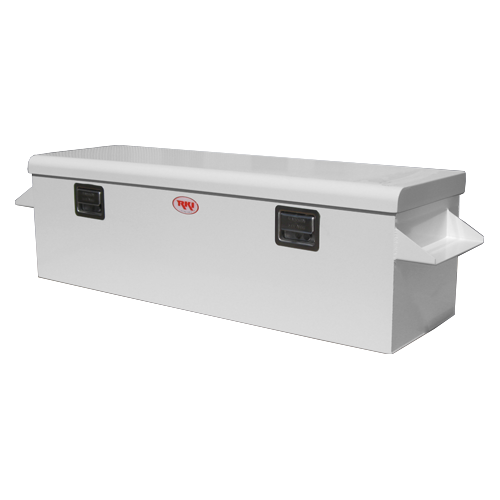 RKI 54-in Chest Truck Tool Box M-Series Single Lid Rail Mount - White Steel - M54-1