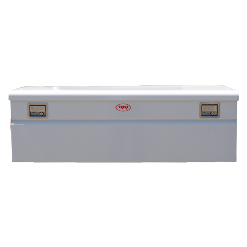 RKI 60-in Chest Truck Tool Box M-Series Single Lid Fifth Wheel Floor Mount - White Steel - M60FW-1NM