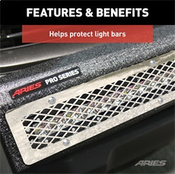 ARIES Pro Series 30-in Polished Stainless Steel Grille Guard Light Bar Cover Plate - PC30MS