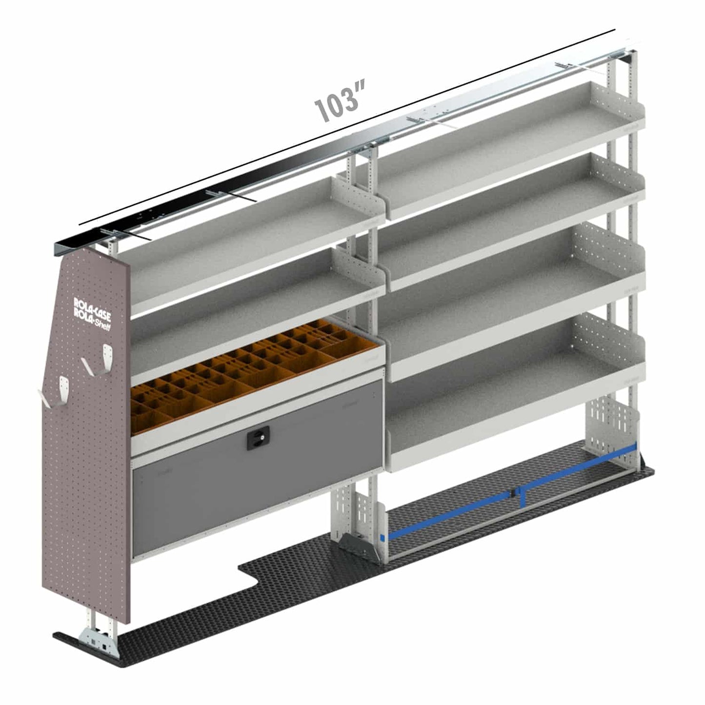 Rola-Case Electrical Bin Package for Ford Transit - 148-in WB - High Roof