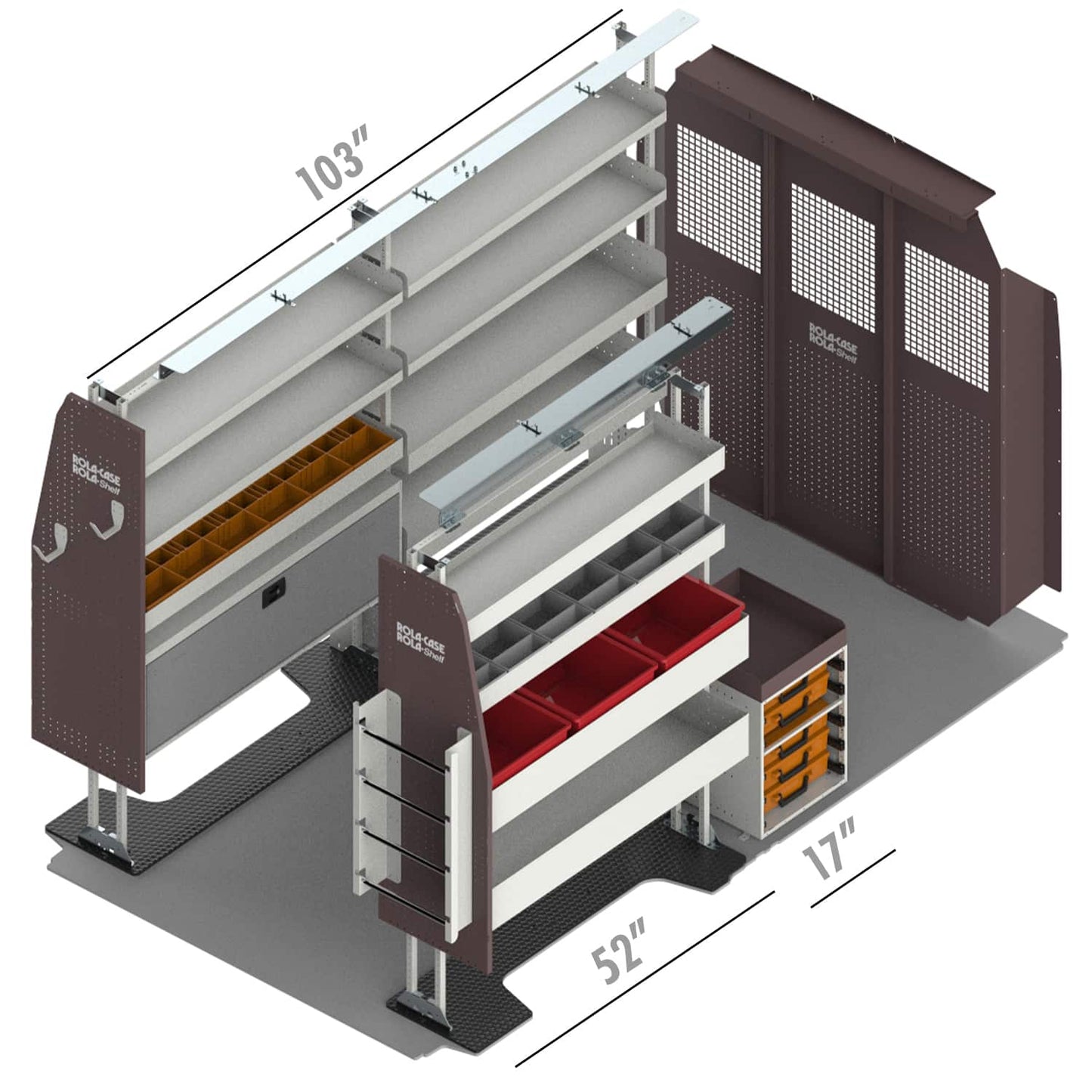 Rola-Case Electrical Bin Package for RAM ProMaster - 159-in WB