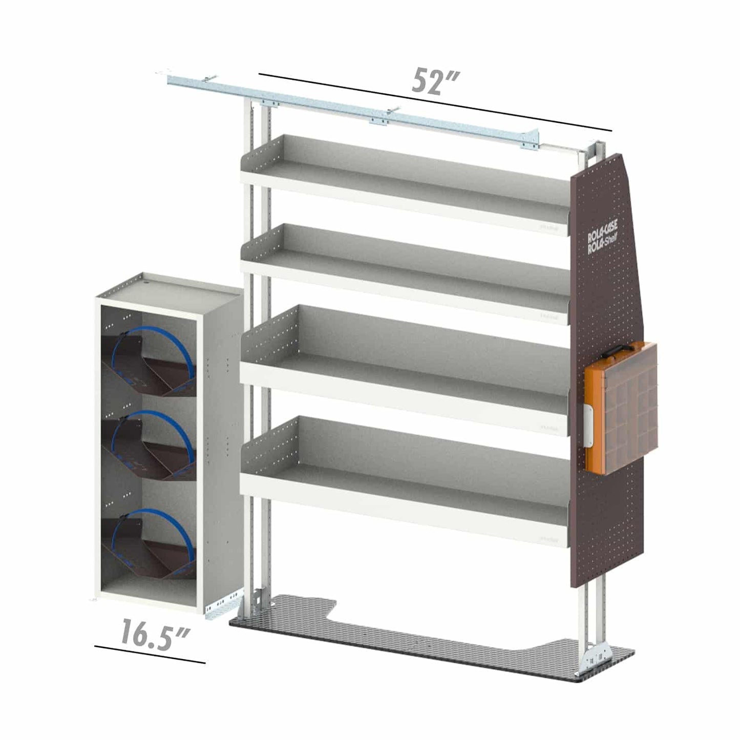 Rola-Case Passenger Side Hvac Bin Package - Mid/High Roof Full Size Vans