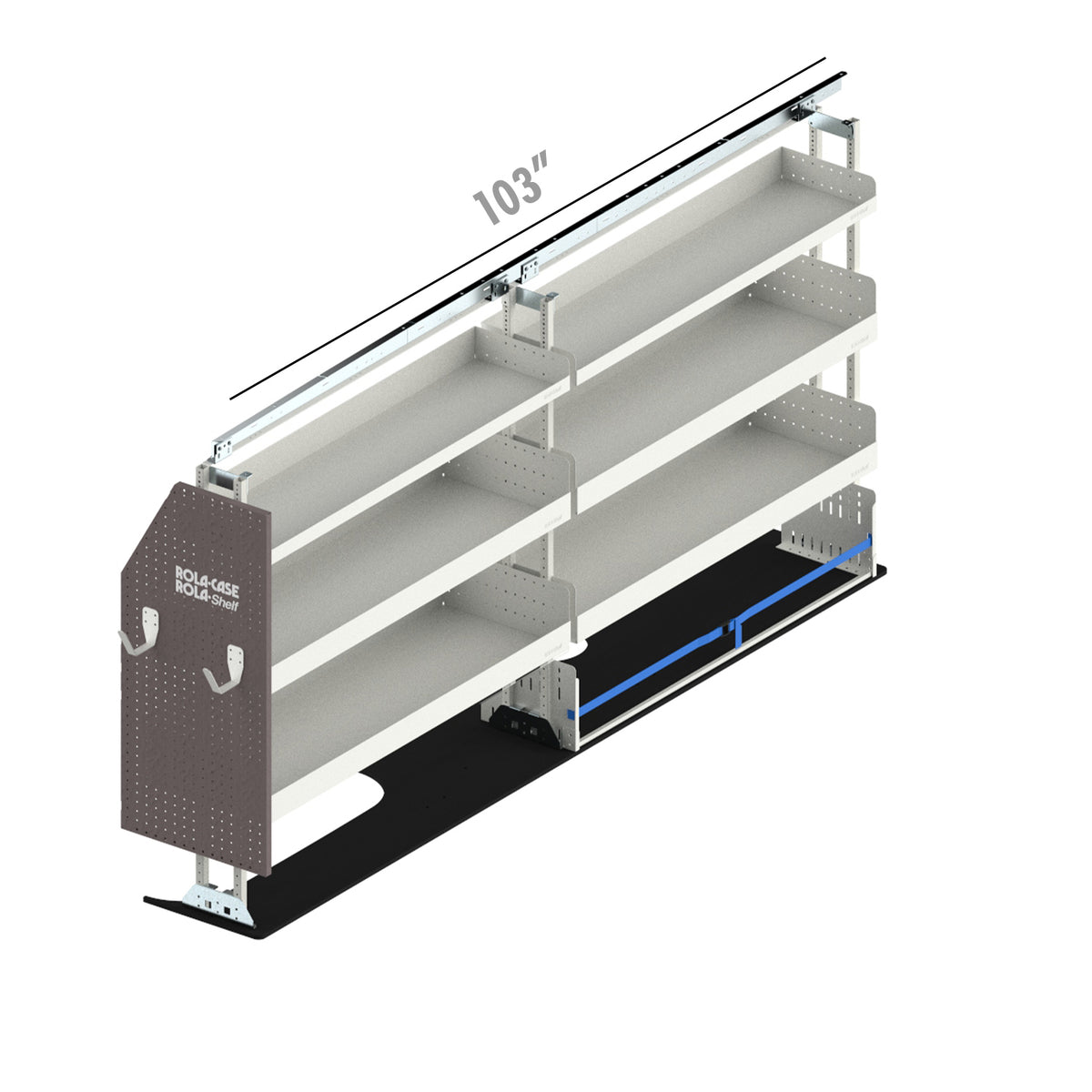 Rola-Case Drivers Side Service Bin Package - Long Low Roof Full Size Vans