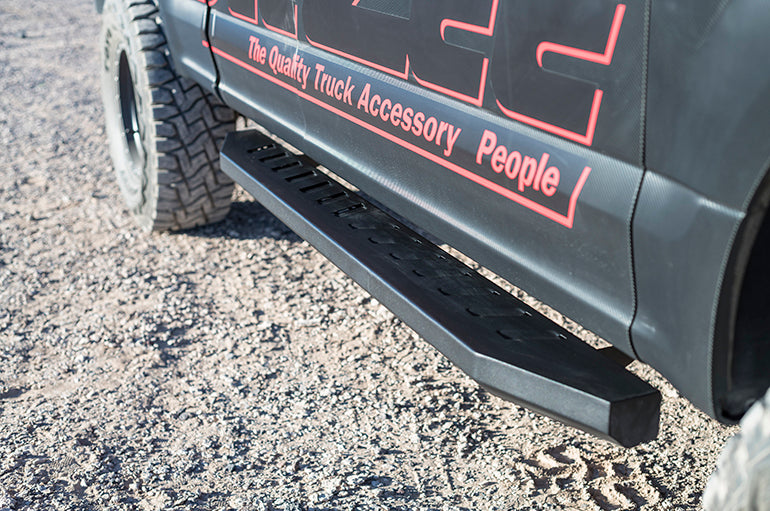 Dee Zee Running Board Cab Section Louvered Black for Chevy/GMC/Dodge/Ford Full Size Truck (Universal-Universal) - ExtCab