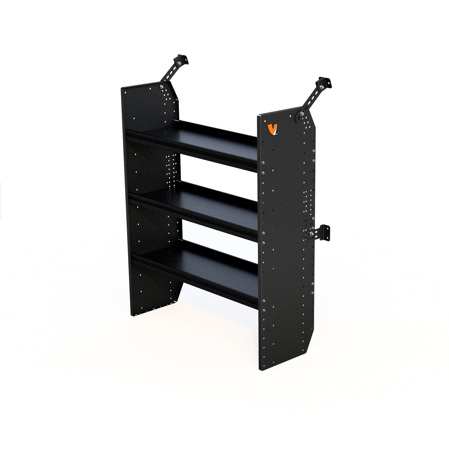 Vantech Aluminum Adjustable 3 Shelf Unit - 36-in W x 48-in H x 13-in D - Black