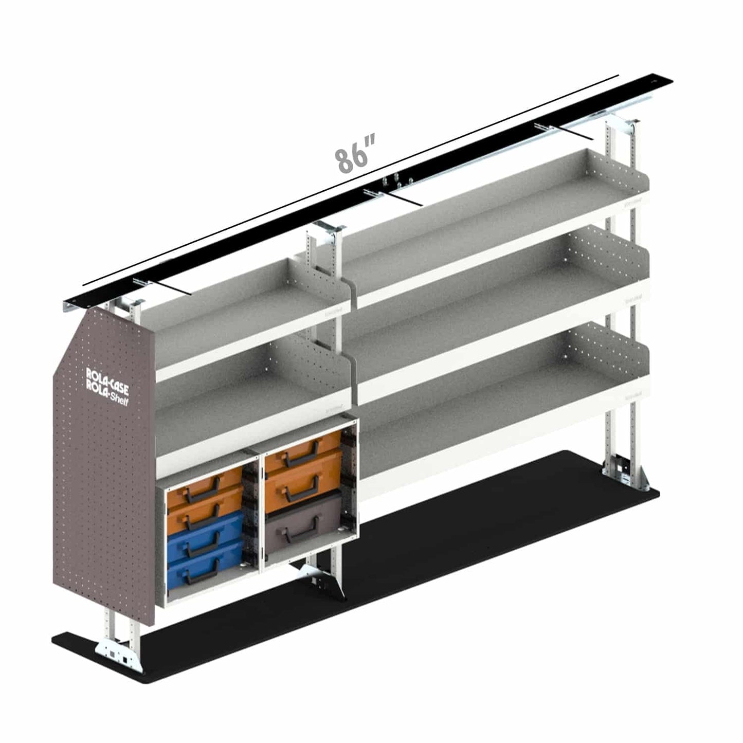 Rola-Case Service Bin Package for Ford Transit - 130-in WB - Low Roof