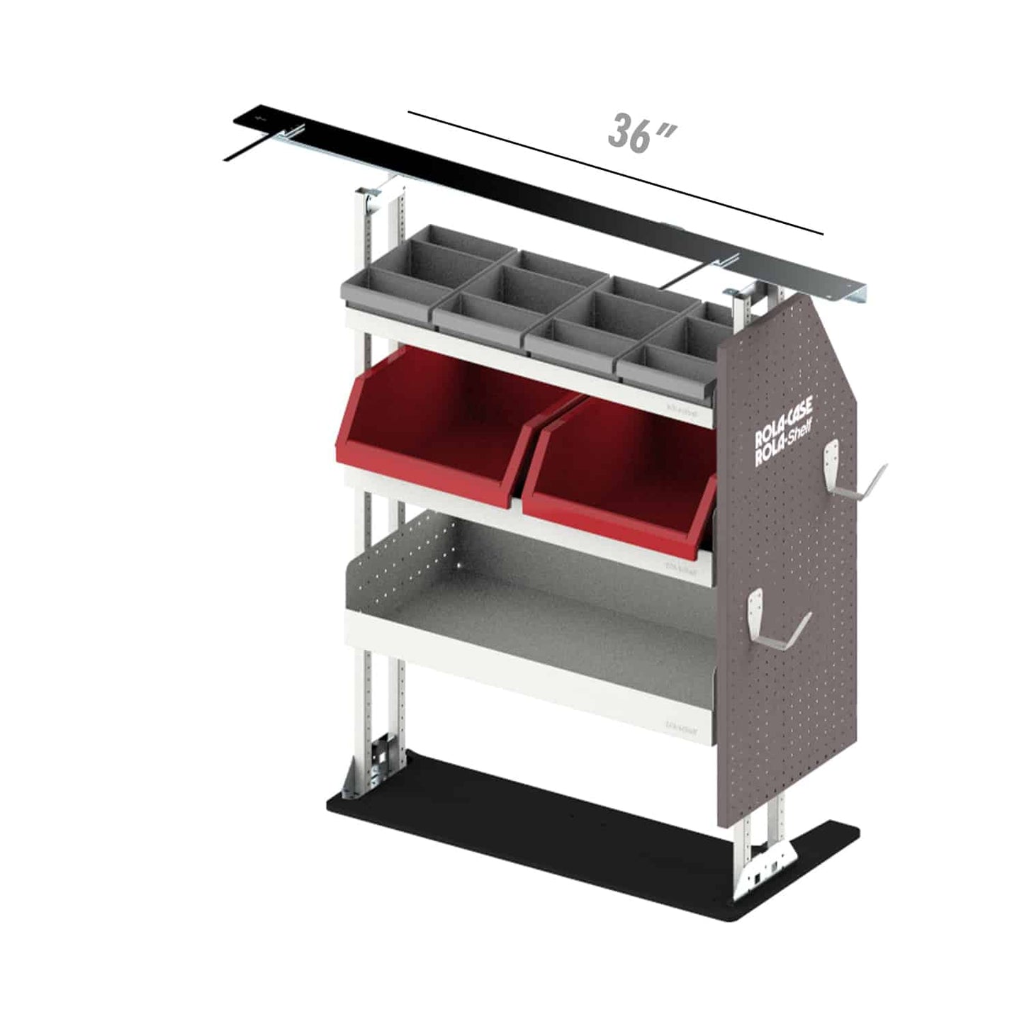 Rola-Case Service Bin Package for Ford Transit - 130-in WB - Low Roof