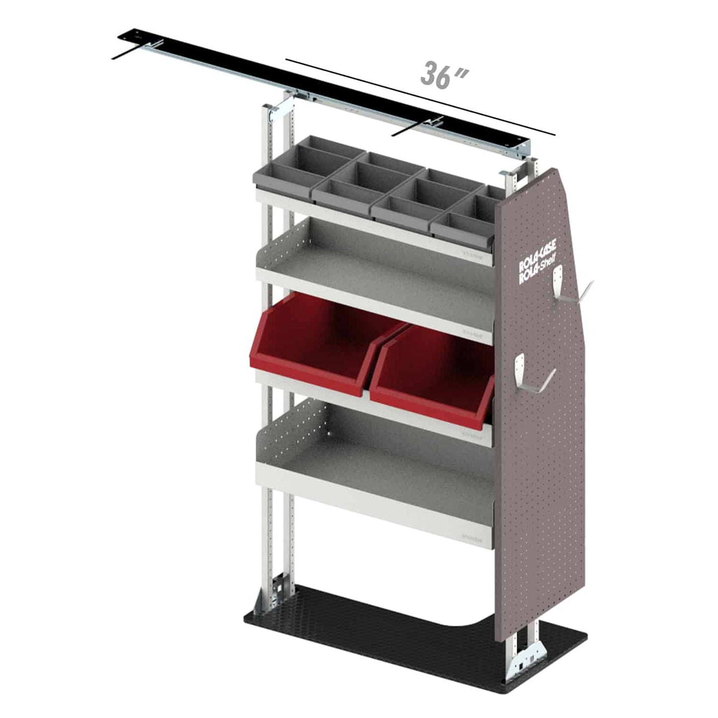 Rola-Case Service Bin Package for Ford Transit - 130-in WB - Mid Roof