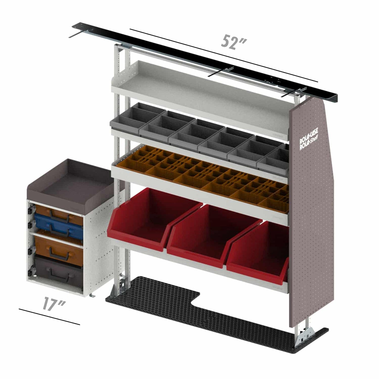 Rola-Case Service Bin Package for Ford Transit - 148-in WB - High Roof