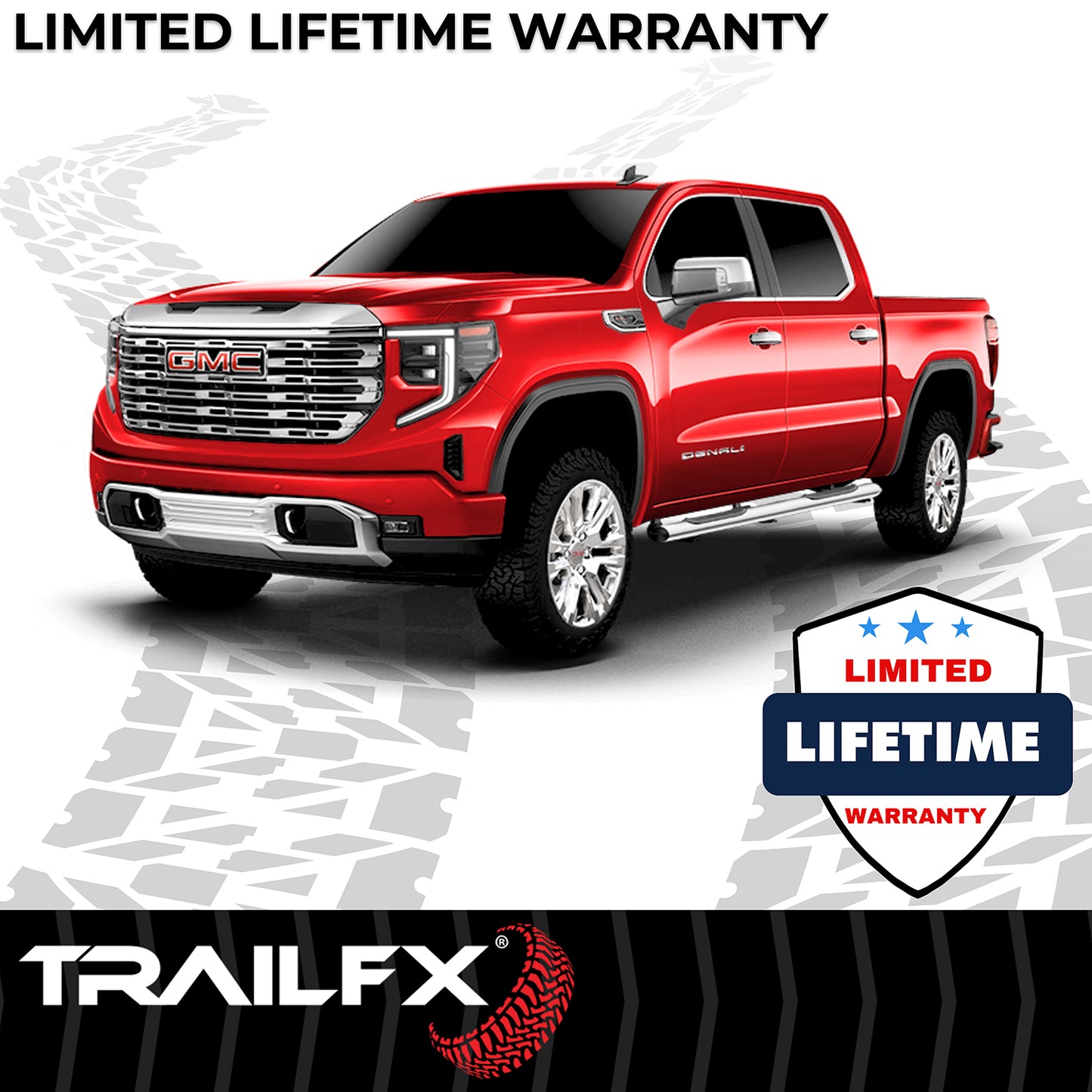 TrailFX 5" Oval Straight Step Nerf Bars W/ Step Pads Polished Stainless Steel For Toyota Tundra - A7010S