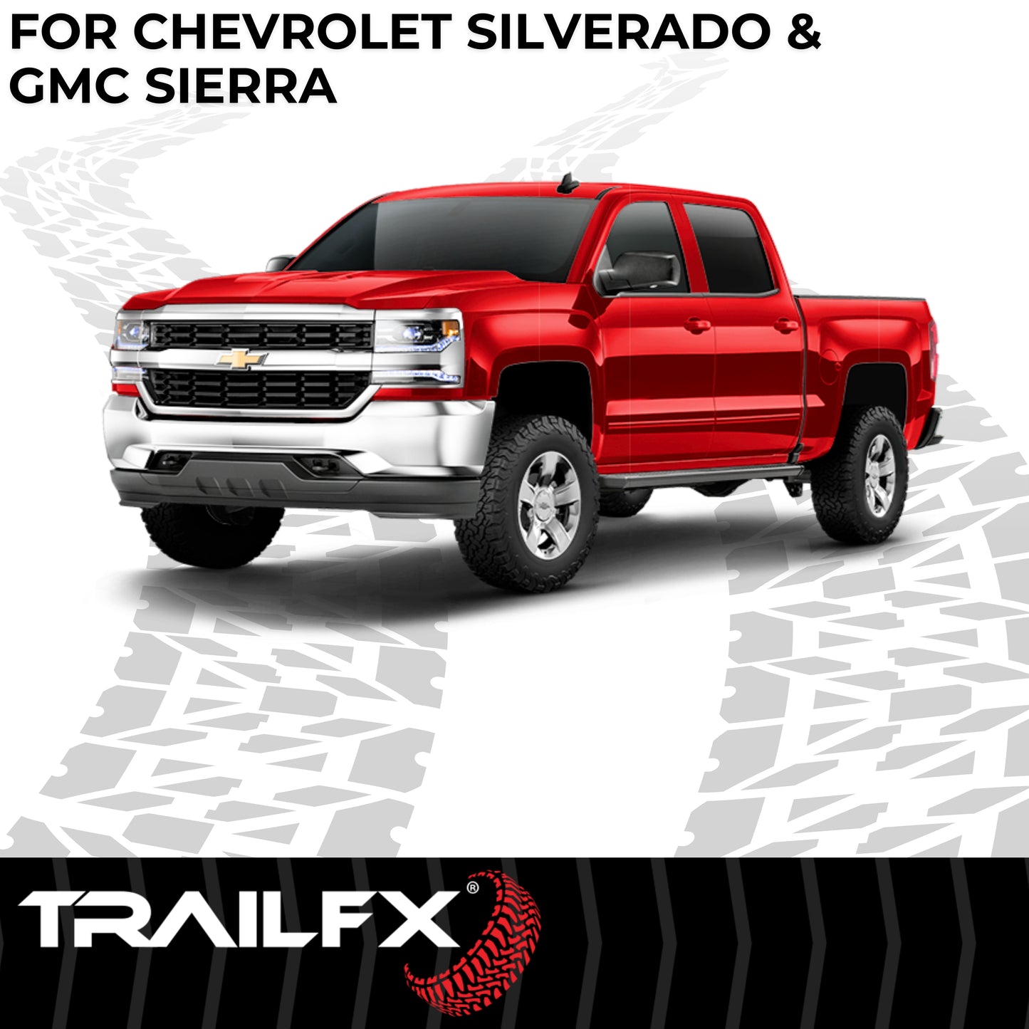 TrailFX A6 Aluminum Running Board For Chevrolet/GMC - AL6002B