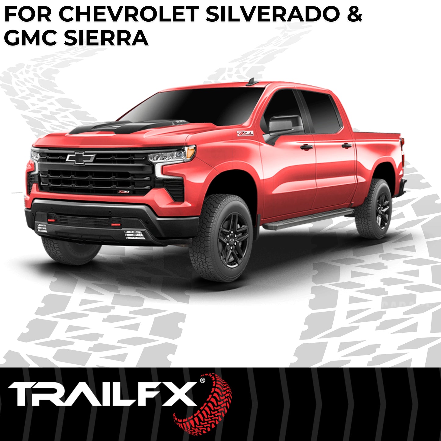TrailFX A6 Aluminum Running Board For Chevrolet/GMC - AL6003B
