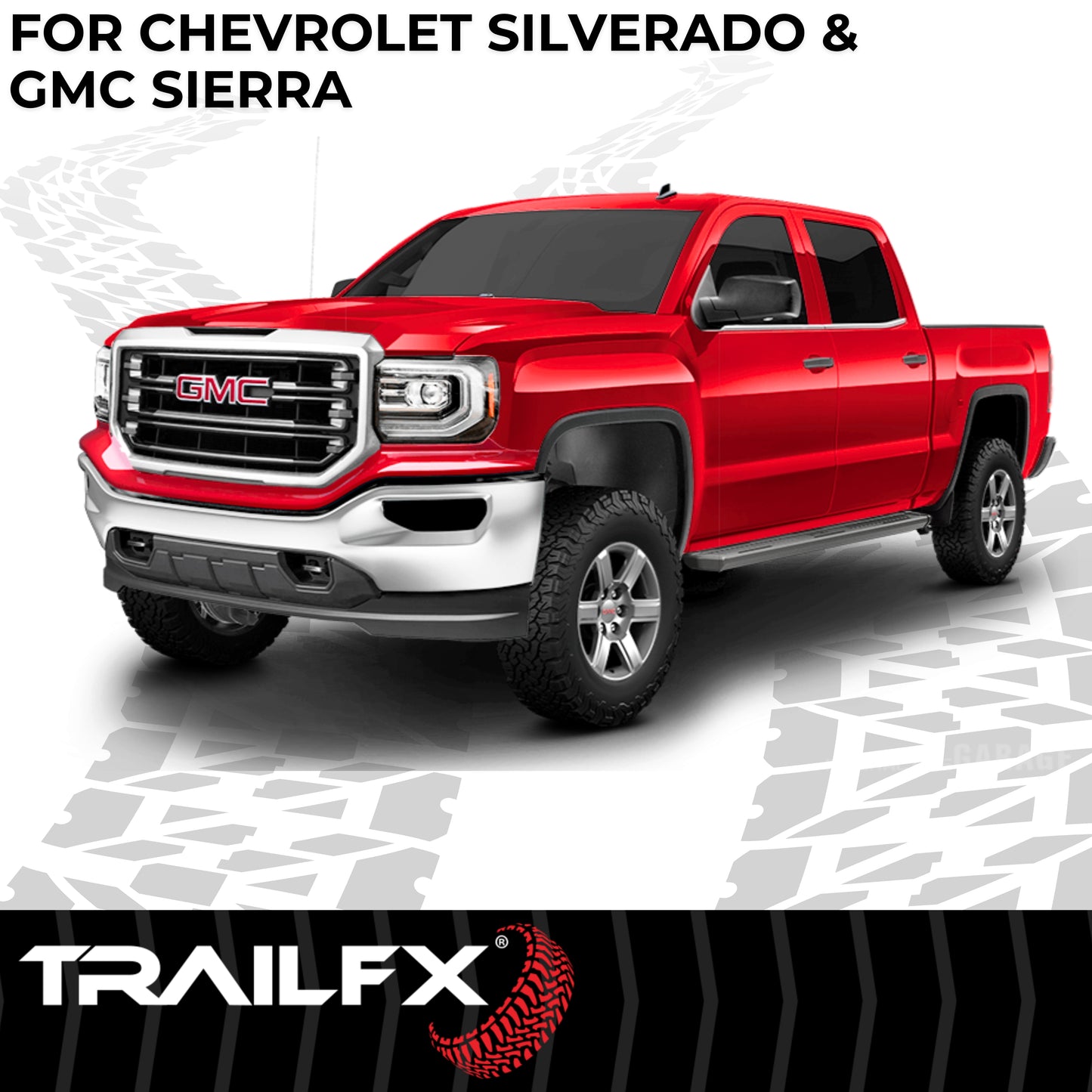 TrailFX A6 Aluminum Running Board For Chevrolet/GMC - AL6005B