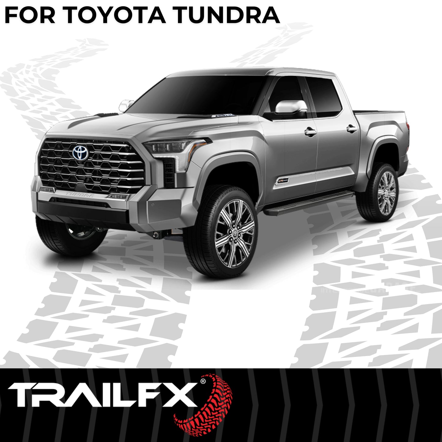 TrailFX A6 Aluminum Running Board For Toyota Tundra - AL6016B