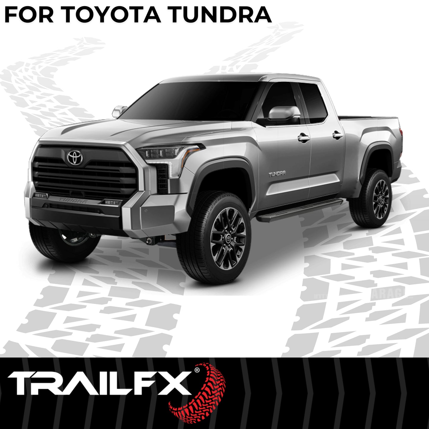 TrailFX A6 Aluminum Running Board For Toyota Tundra - AL6017B