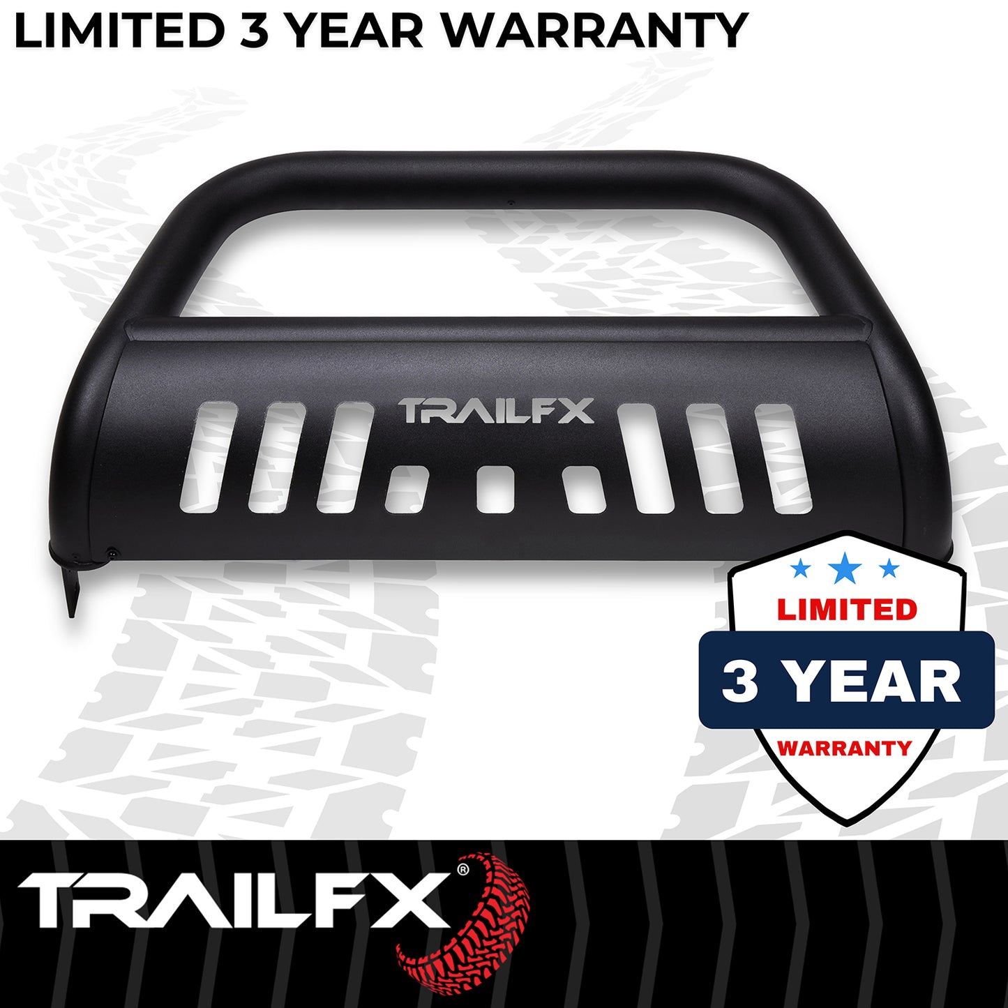 TrailFX 3" Bull Bar Black Steel For Toyota Tacoma - B0045T