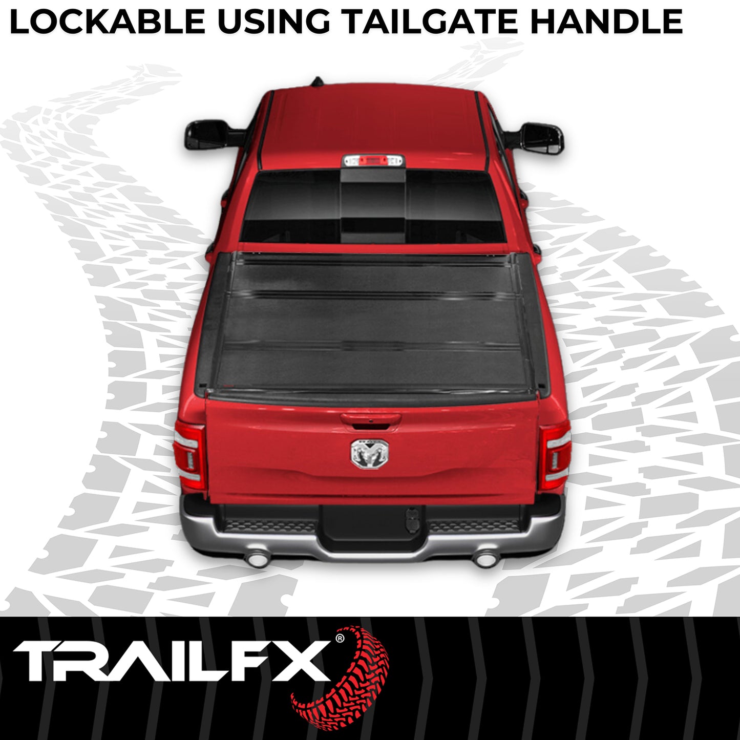 TrailFX Hard Folding Tonneau Cover For Ram 1500/1500 Classic 6.5' - TFX2521