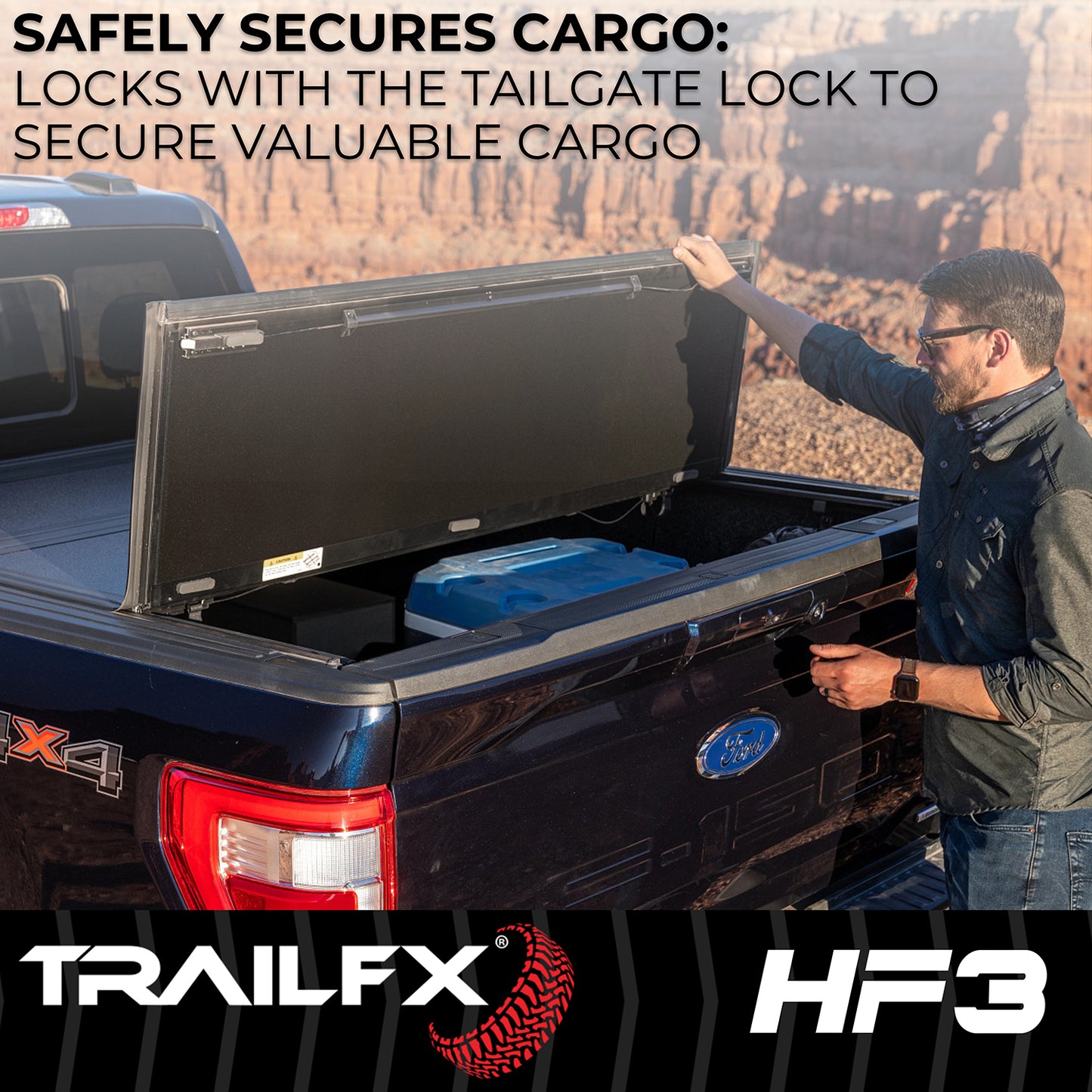 TrailFX Hard Folding Tonneau Cover For Toyota Tundra 6.5' - TFX8016