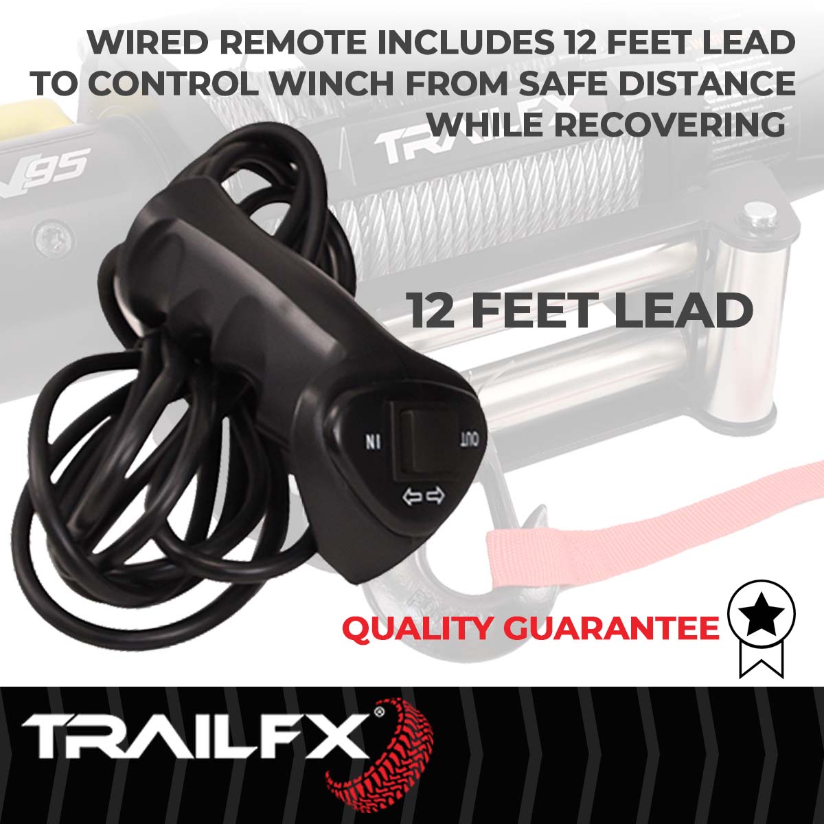 TrailFX Reflex 2.0 Steel Cable Winch 9500 Lb - WXV95B