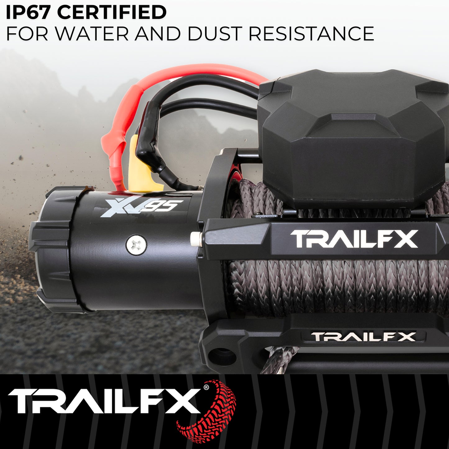 TrailFX Reflex 2.0 Synthetic Rope Winch 9500 Lb - WXVS95B