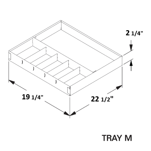 RKI Truck Box Tray - 19-in x 22-in x 2-in - Steel - TRAY M