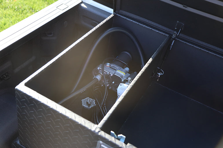 Dee Zee 75-Gallon Combo Aluminum Transfer Tank (With Pump) - Gloss Black - DZ92856TB