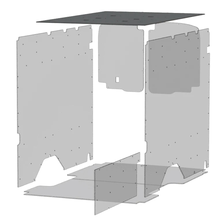 DuraTherm Ceiling Liner Kit for Ford Transit Crew Vans - Wheel Base: 148-in EXT | Roof Height: High Roof | Include Ceiling Sills: Yes | Color: Textured Grey