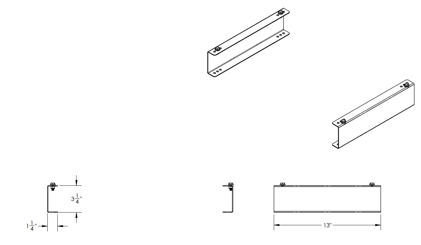 Holman Packout-Compatible Under Shelf Bracket - Thin - 48260