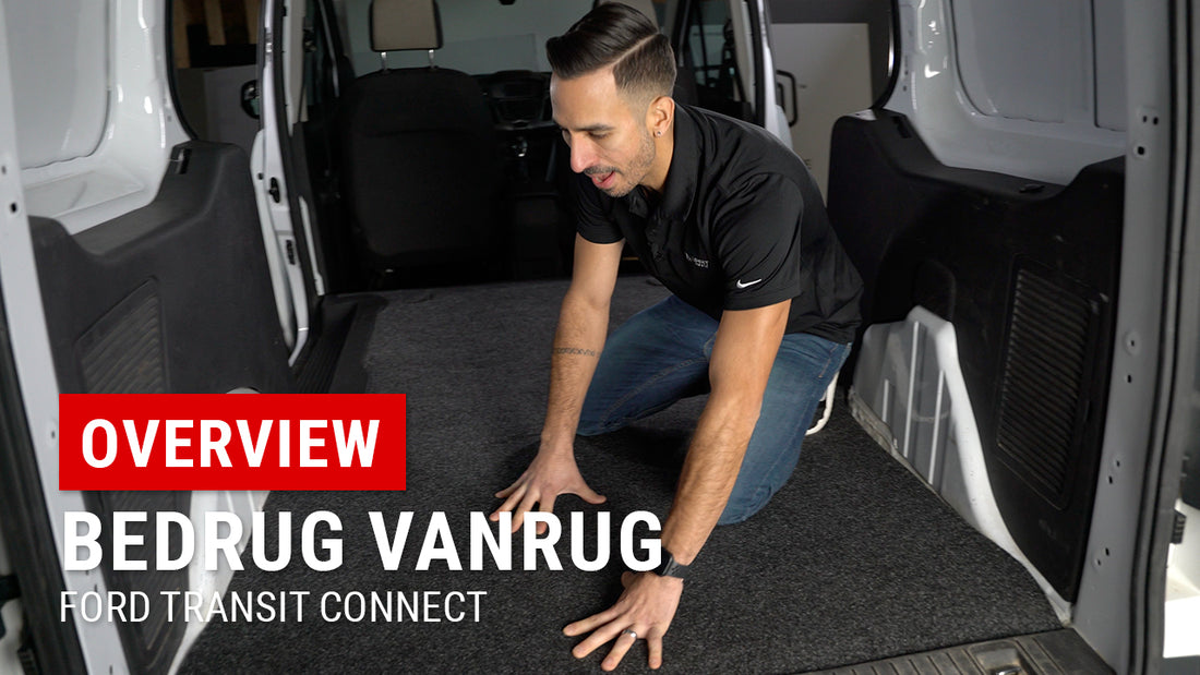 BedRug VanRug in our 2016 Ford Transit Connect. Learn how its 100% polypropylene design, impact resistance, and easy maintenance offer superior cargo floor protection.