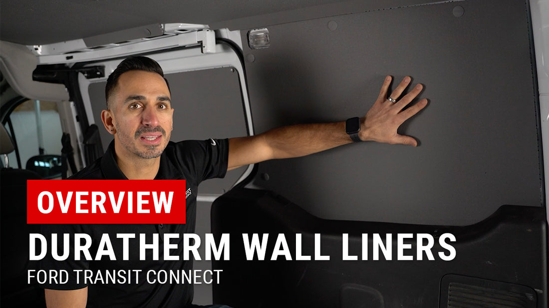 Legend DuraTherm Wall Liners in Ford Transit Connect LWB. Durable, insulated wall liners protect your van’s interior and improve comfort.