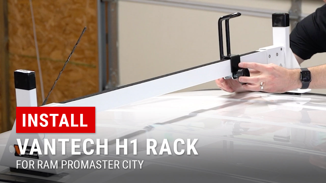 Installing Vantech H1 Crossbar Ladder Rack on RAM ProMaster City ...