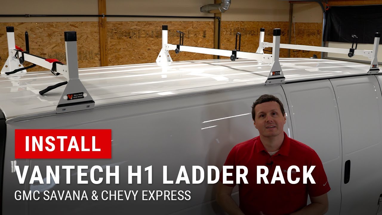 How To Install Vantech H1 Ladder Rack on GMC Savana or Chevrolet ...