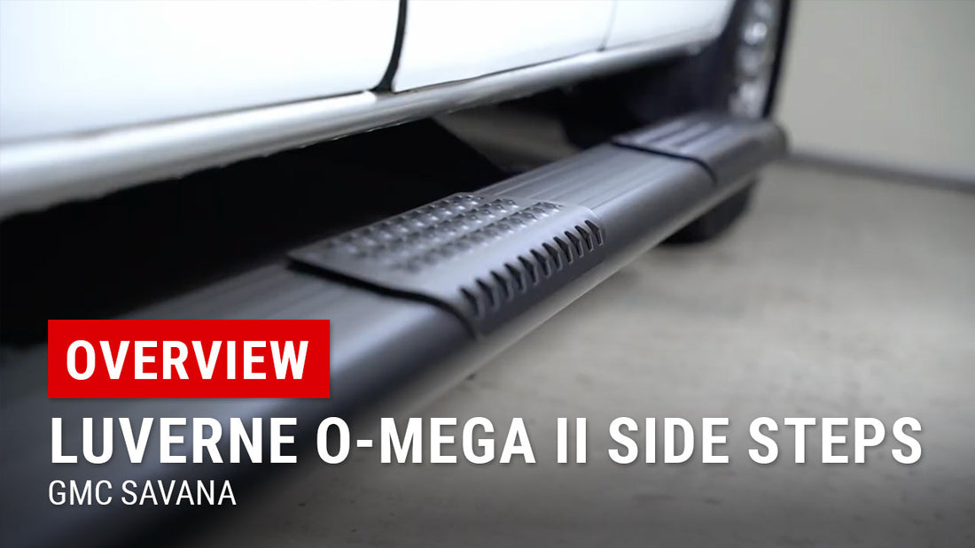 Upgrade with Luverne O-Mega II Side Steps for GMC Savana & Chevy Express—durable, rust-free access for your work van.
